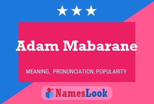 Adam Mabarane Naam Poster