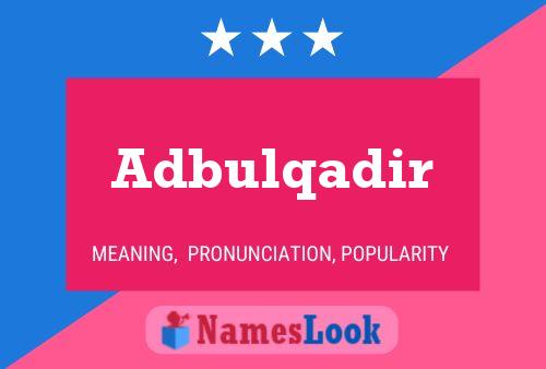 Adbulqadir Naam Poster