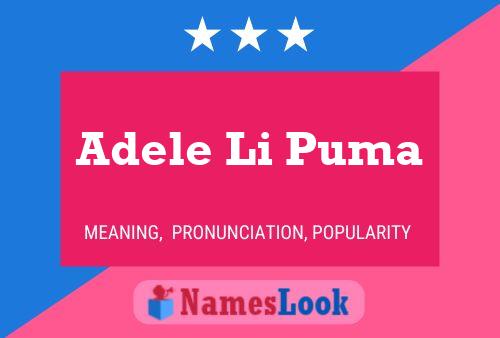 Adele Li Puma Naam Poster