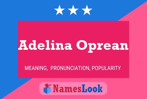 Adelina Oprean Naam Poster