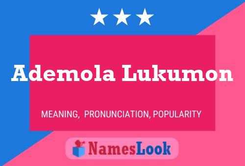 Ademola Lukumon Naam Poster