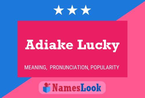 Adiake Lucky Naam Poster