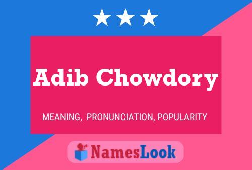 Adib Chowdory Naam Poster