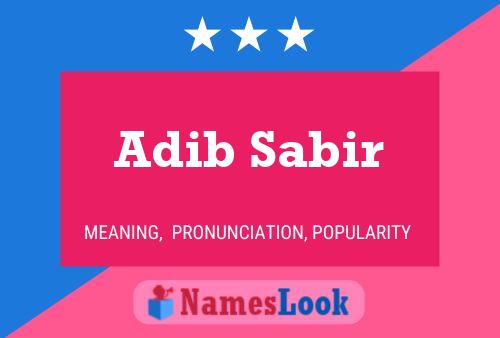 Adib Sabir Naam Poster