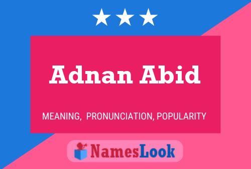 Adnan Abid Naam Poster