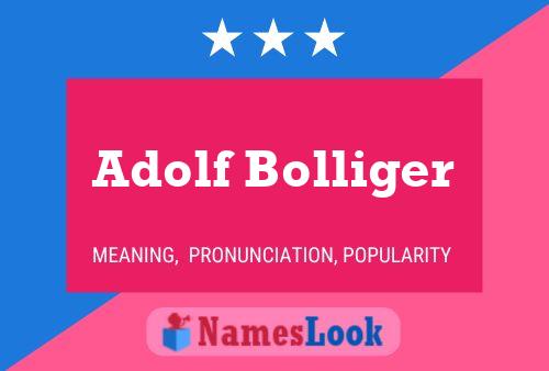 Adolf Bolliger Naam Poster