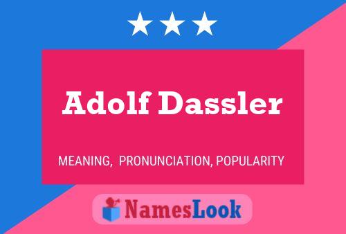 Adolf Dassler Naam Poster