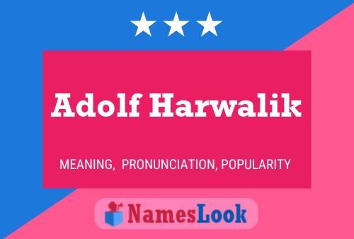 Adolf Harwalik Naam Poster