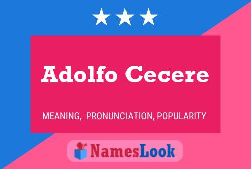 Adolfo Cecere Naam Poster