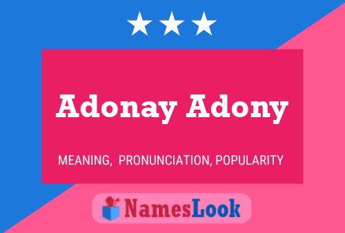 Adonay Adony Naam Poster