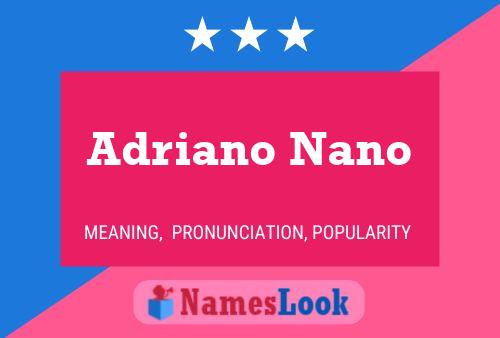 Adriano Nano Naam Poster