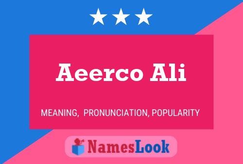 Aeerco Ali Naam Poster