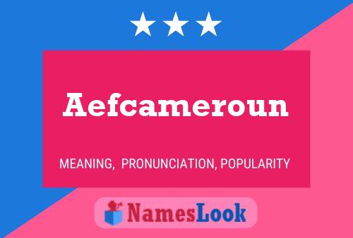 Aefcameroun Naam Poster