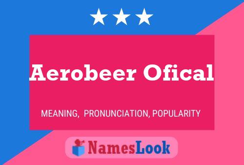 Aerobeer Ofical Naam Poster