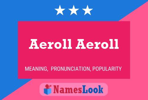 Aeroll Aeroll Naam Poster