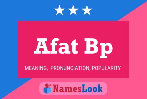 Afat Bp Naam Poster