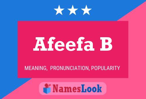 Afeefa B Naam Poster