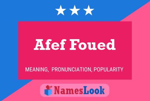 Afef Foued Naam Poster