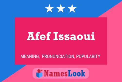 Afef Issaoui Naam Poster