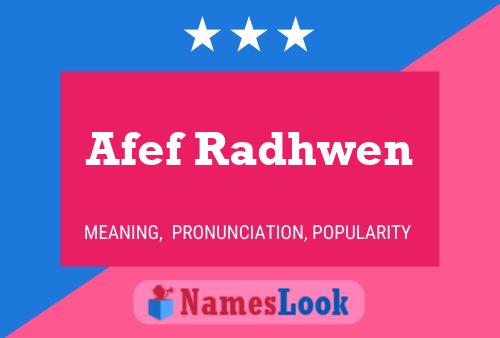 Afef Radhwen Naam Poster