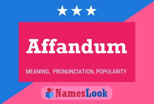 Affandum Naam Poster