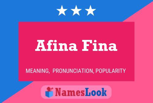 Afina Fina Naam Poster