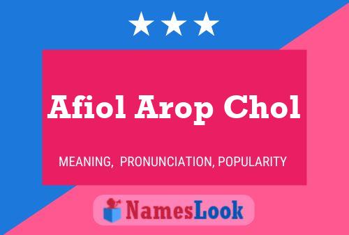 Afiol Arop Chol Naam Poster