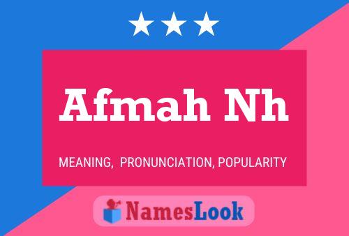 Afmah Nh Naam Poster