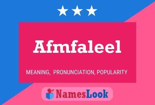 Afmfaleel Naam Poster