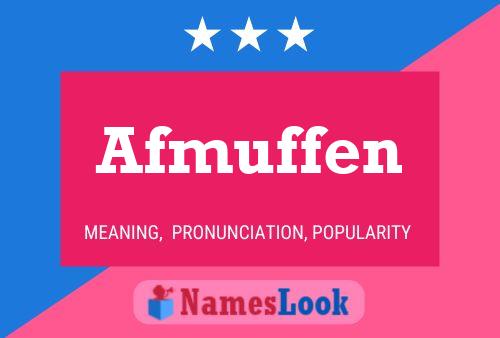 Afmuffen Naam Poster