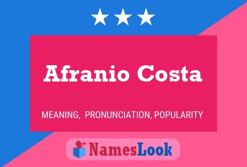 Afranio Costa Naam Poster