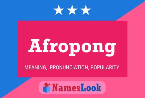 Afropong Naam Poster