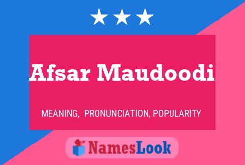 Afsar Maudoodi Naam Poster