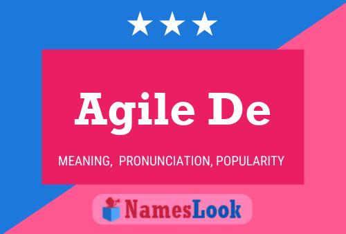 Agile De Naam Poster