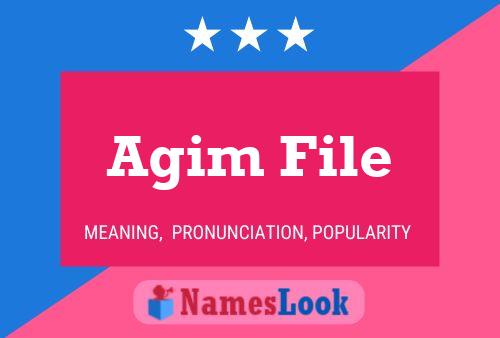 Agim File Naam Poster