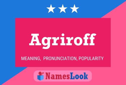 Agriroff Naam Poster