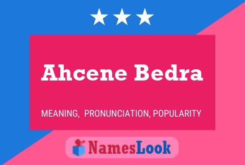 Ahcene Bedra Naam Poster