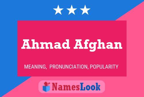 Ahmad Afghan Naam Poster