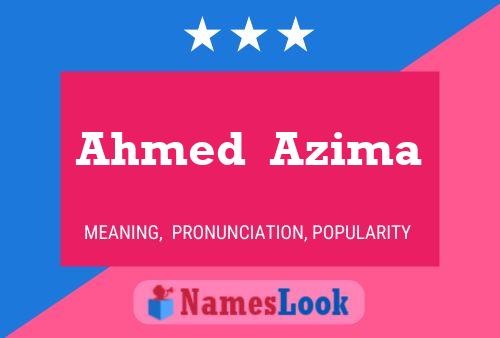 Ahmed  Azima Naam Poster