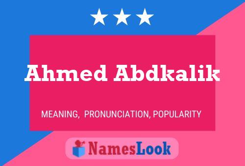 Ahmed Abdkalik Naam Poster