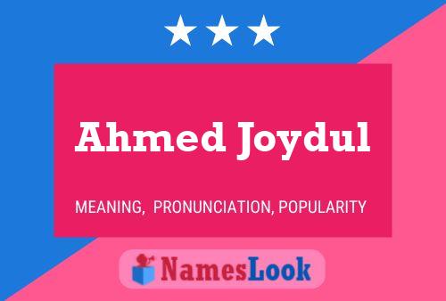 Ahmed Joydul Naam Poster