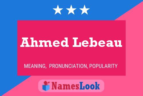 Ahmed Lebeau Naam Poster