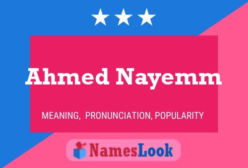 Ahmed Nayemm Naam Poster