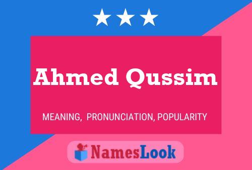 Ahmed Qussim Naam Poster