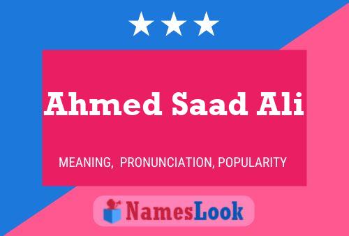 Ahmed Saad Ali Naam Poster