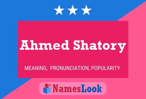 Ahmed Shatory Naam Poster