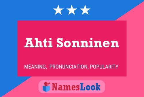 Ahti Sonninen Naam Poster