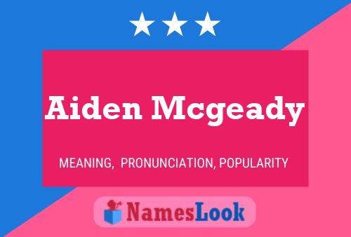 Aiden Mcgeady Naam Poster