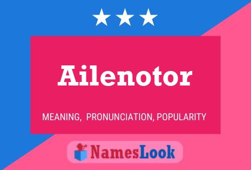 Ailenotor Naam Poster