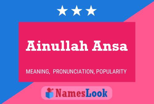 Ainullah Ansa Naam Poster